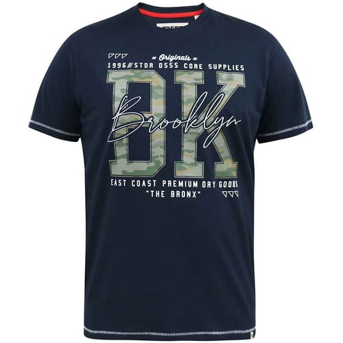 D555 Hardwick Brooklyn T-Shirt mit Tarnmuster, Marineblau